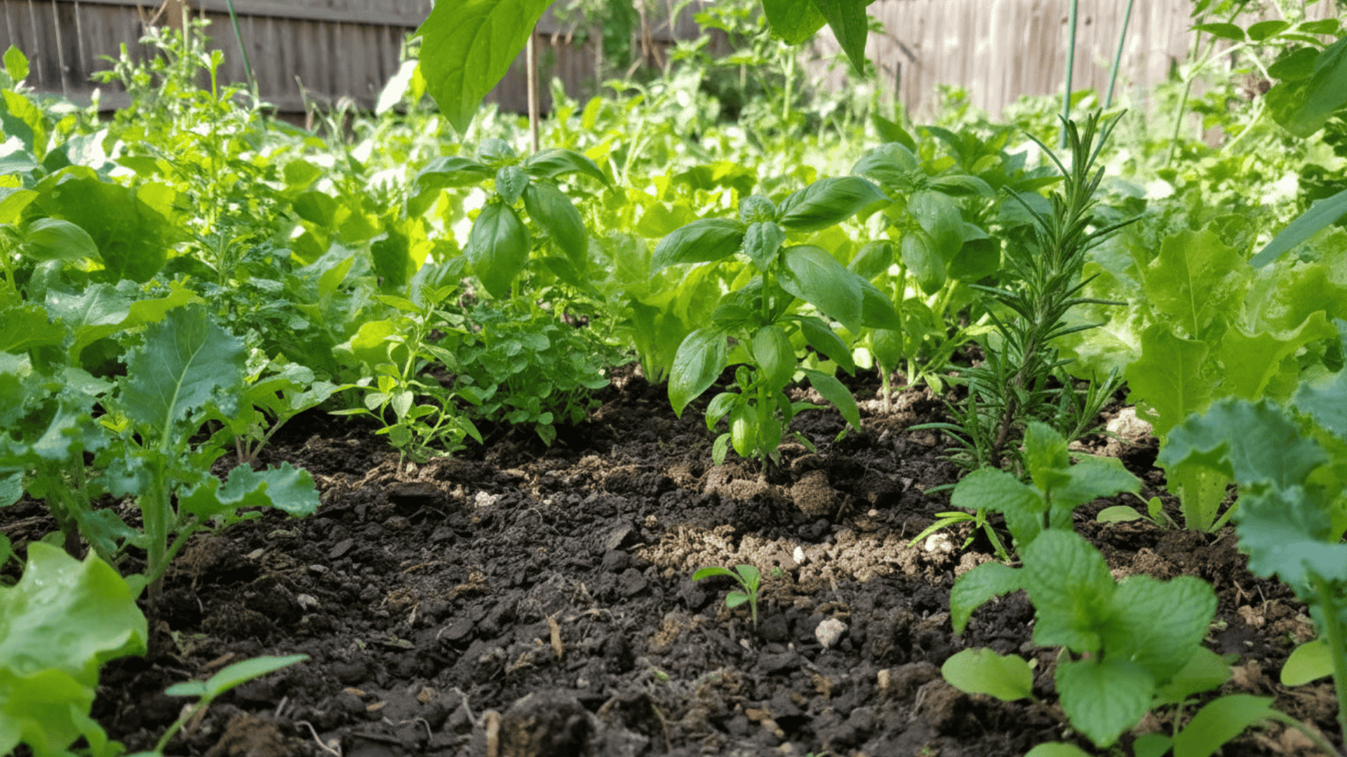 Healthy plants growing in rich soil with good structure, showing long term benefits of natural fertilizers