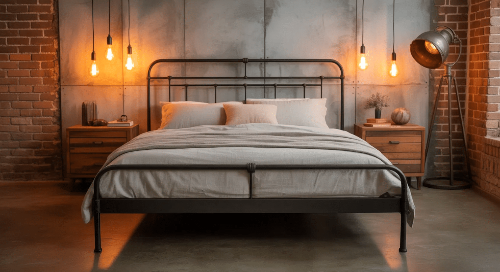 industrial chic with wood accents