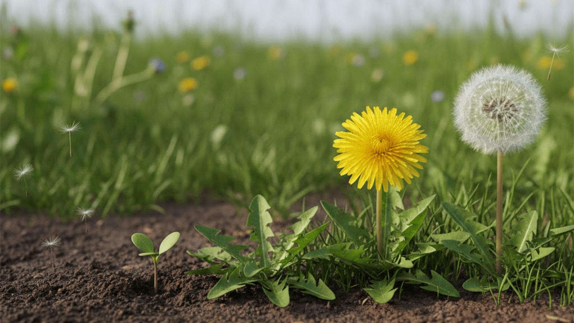 stages of the dandelion life cycle