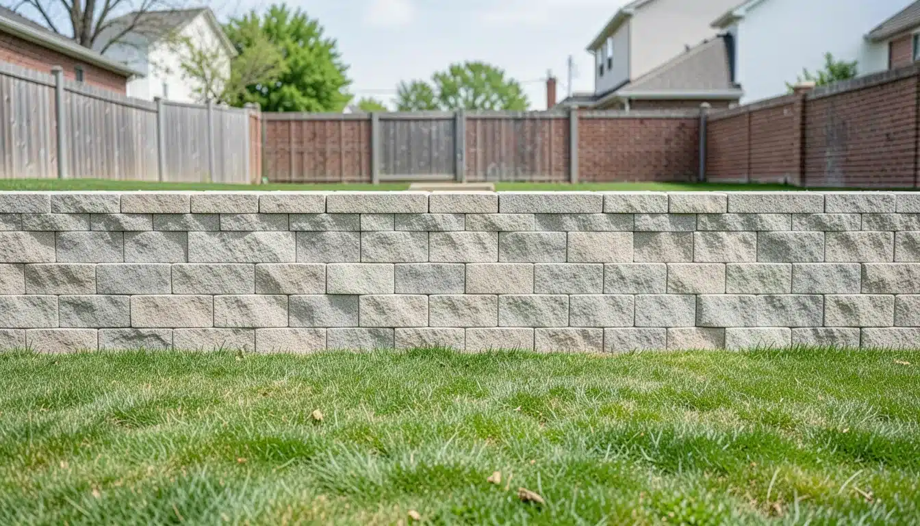 Interlocking Concrete Block Wall
