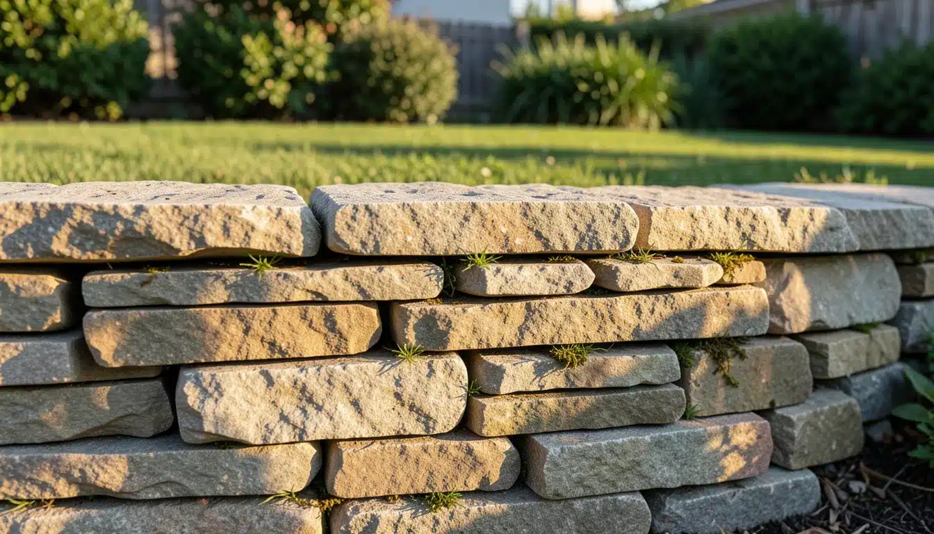 Natural Stacked Stone Wall