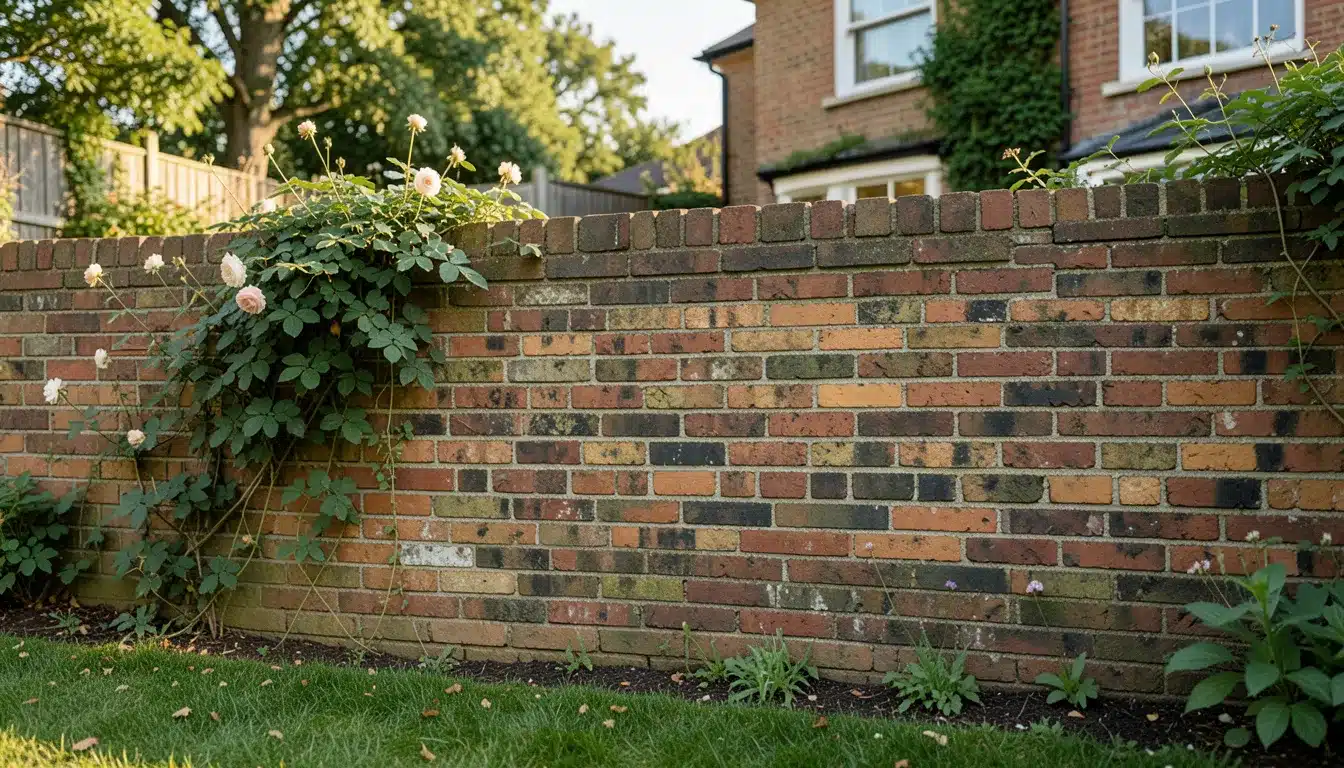 Reclaimed Brick Retaining Wall