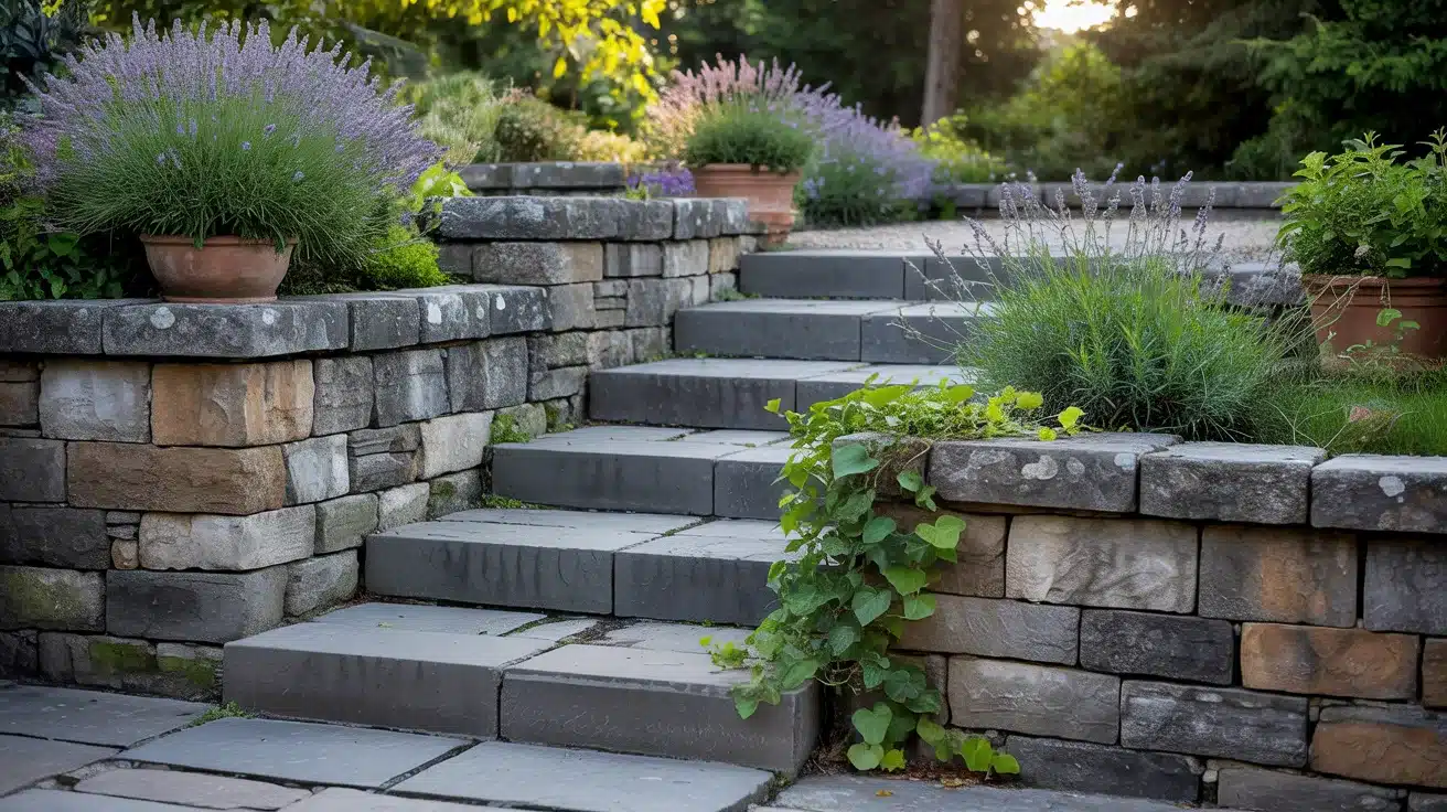 Retaining Wall with Steps