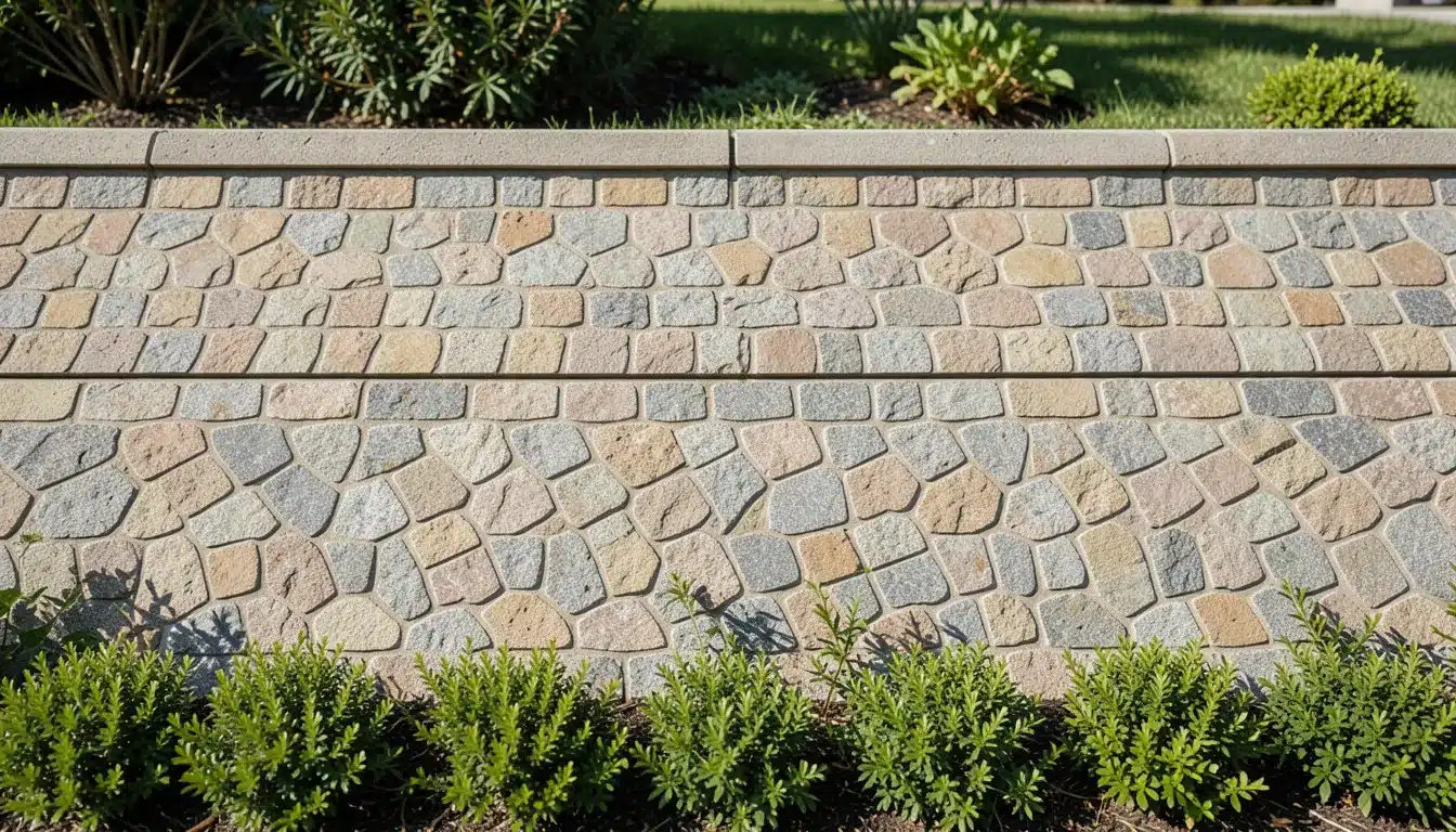 Stamped Concrete Retaining Wall