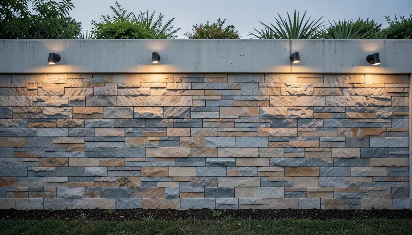 Stone Veneer Over Concrete Wall