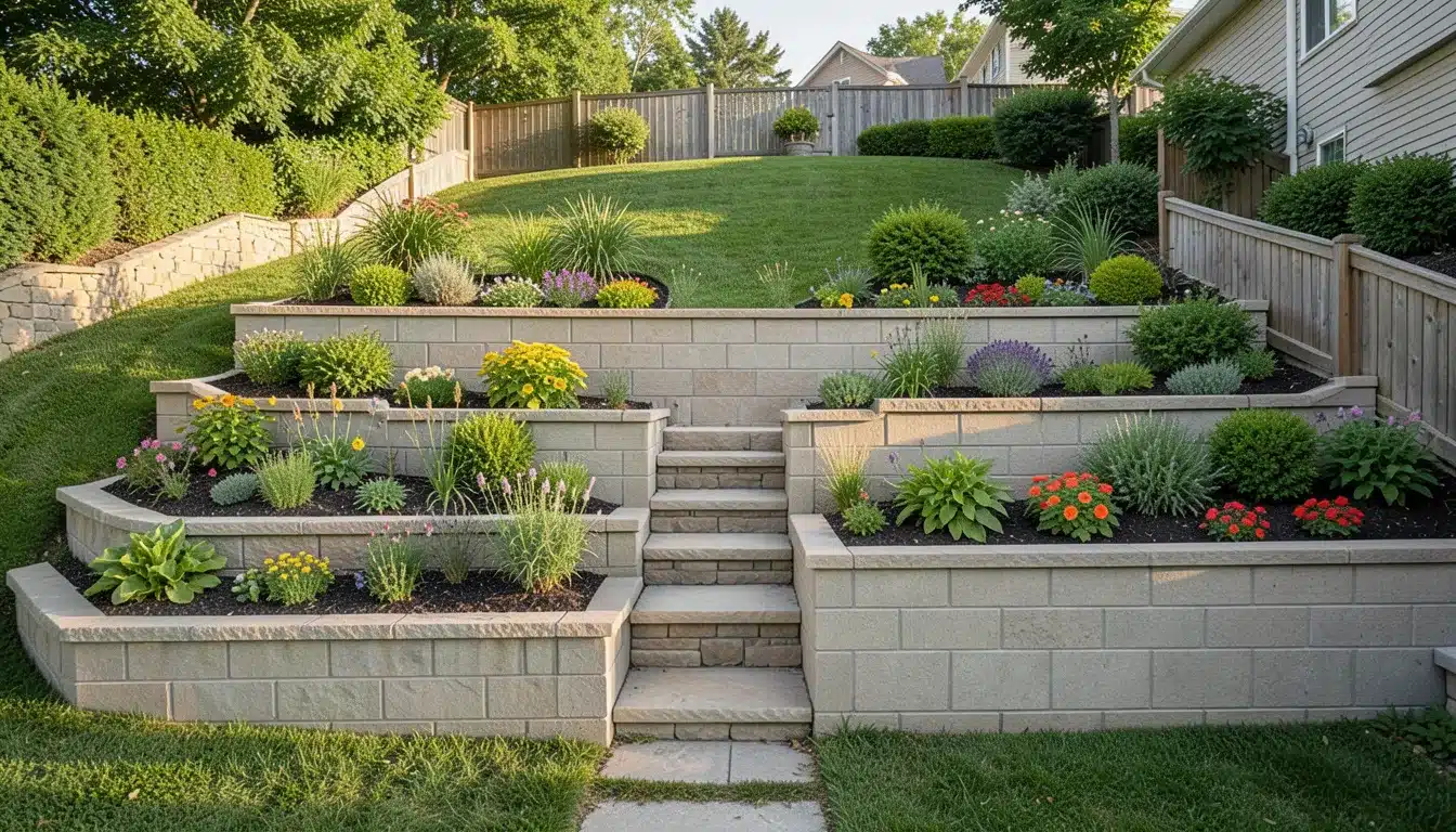 Tiered or Multi Level Retaining Wall