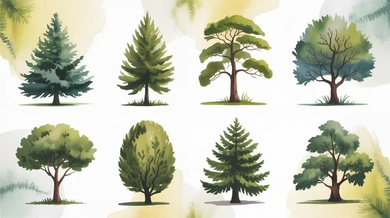 types of evergreen trees