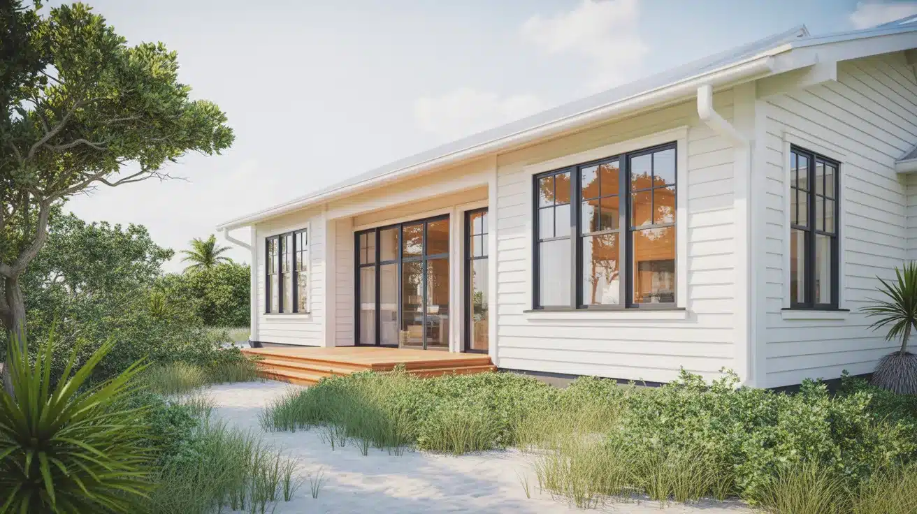 Beach-House-with-White-Shiplap-and-Black-Trim