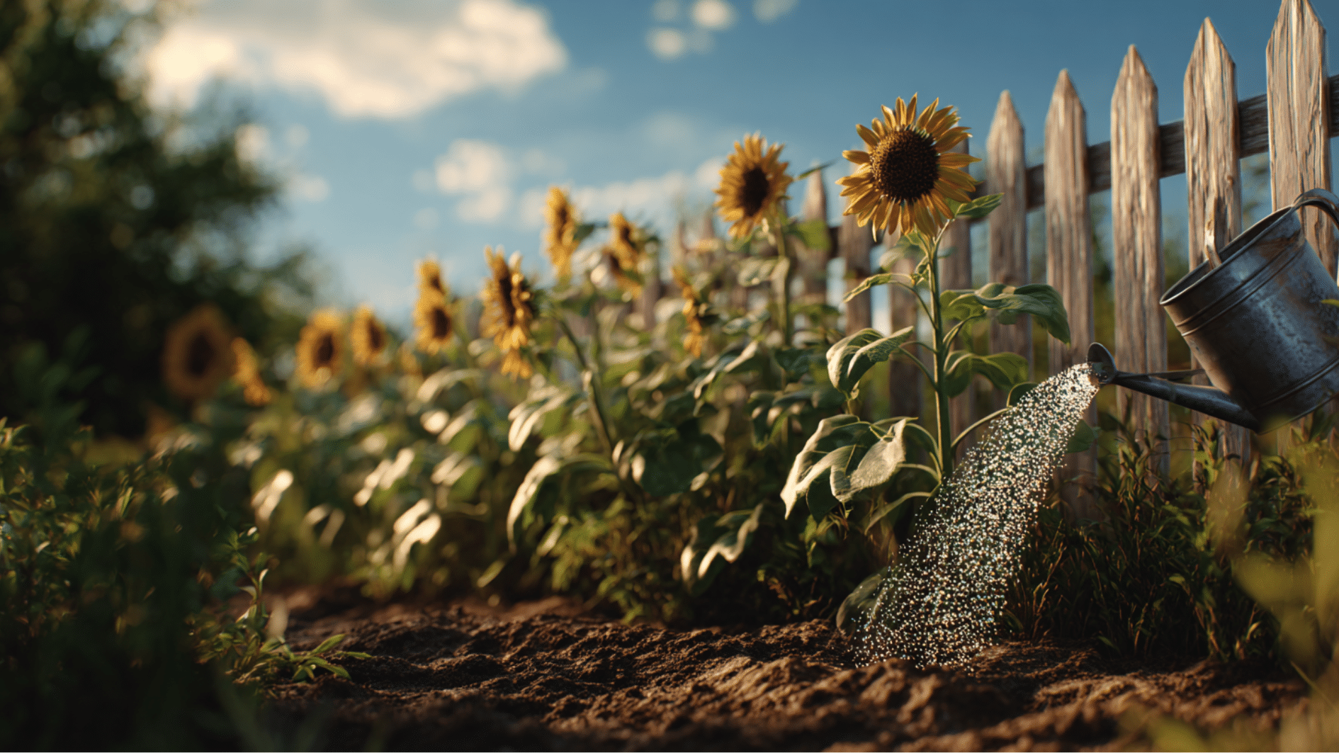 blooming sunflowers under sunlight