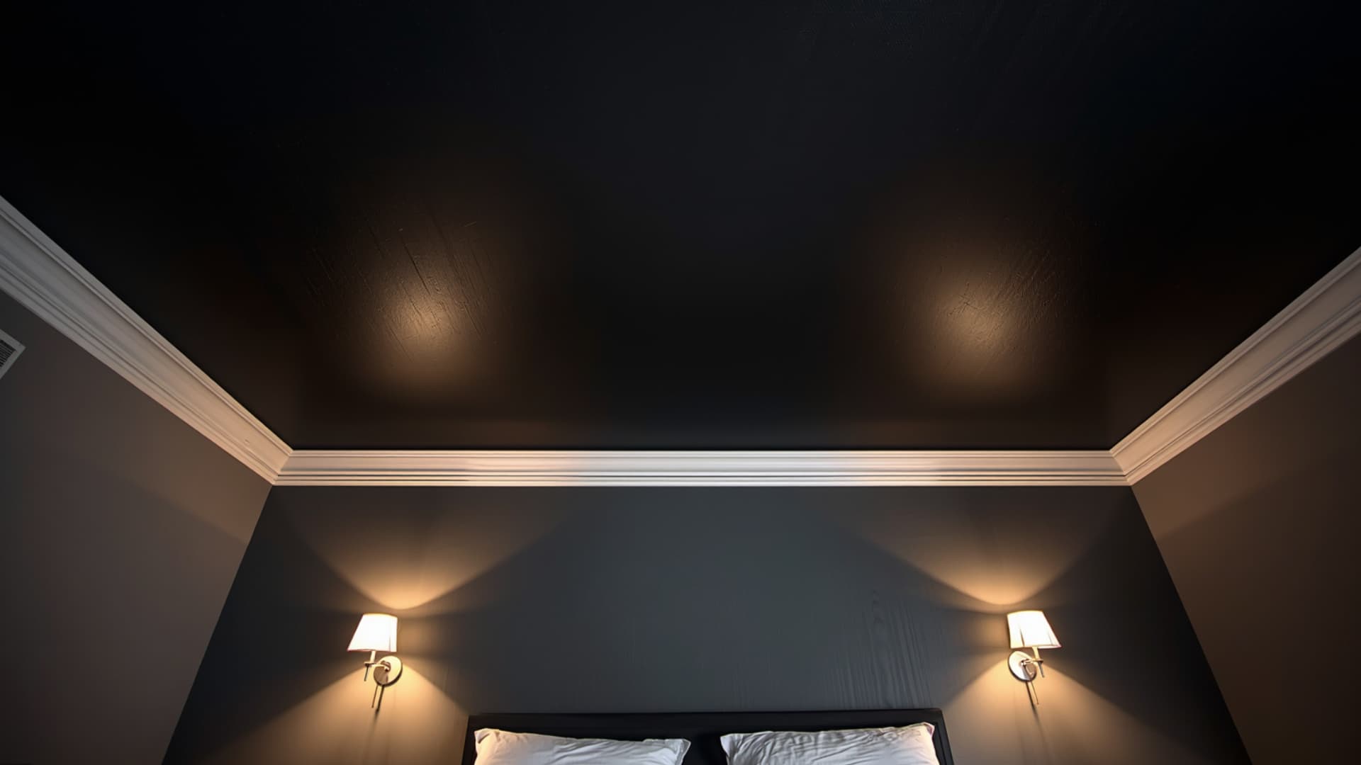 charcoal-black-ceiling-paint-color-bedroom