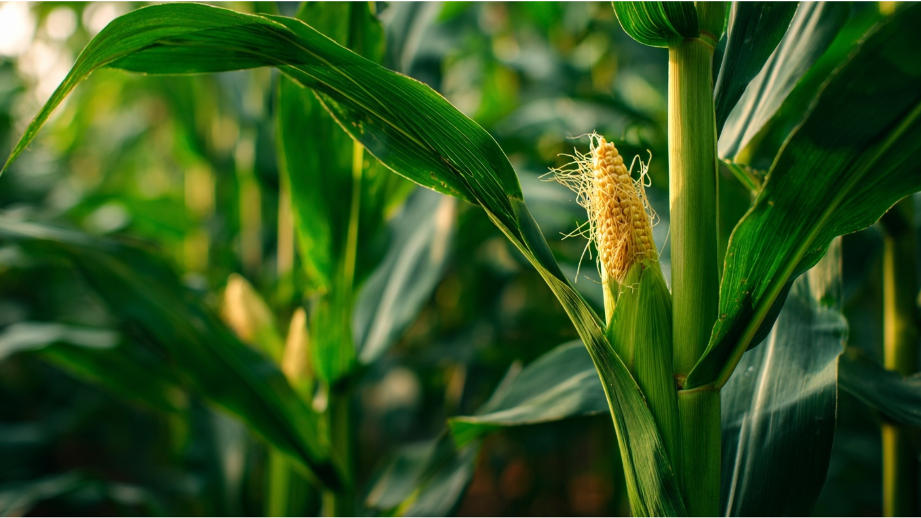 tall corn stalks growing in a backyard vegetable garden