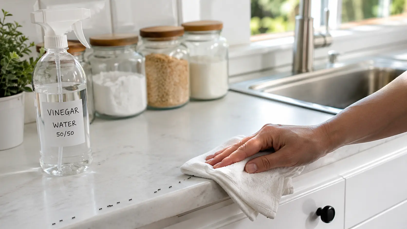cleaning ant trails and preventing ants from coming back