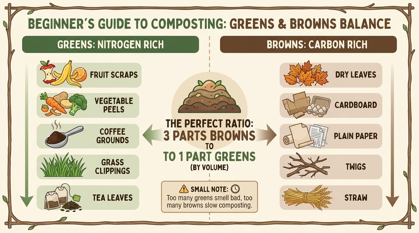 composite basics greens vs browns compost ratio