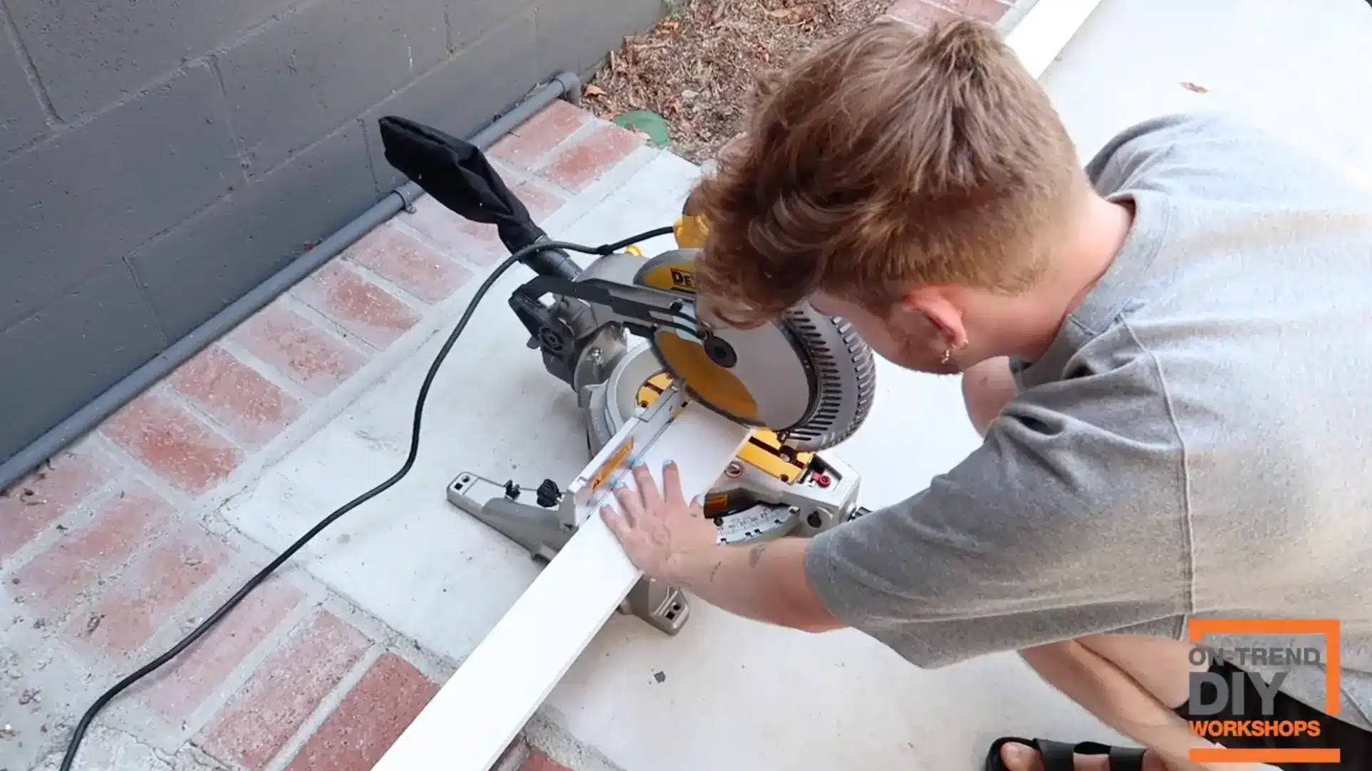 cutting a slab for diy batten and wall