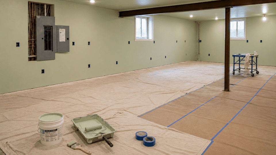diy basement finishing painting light basement walls and ceiling after drywall