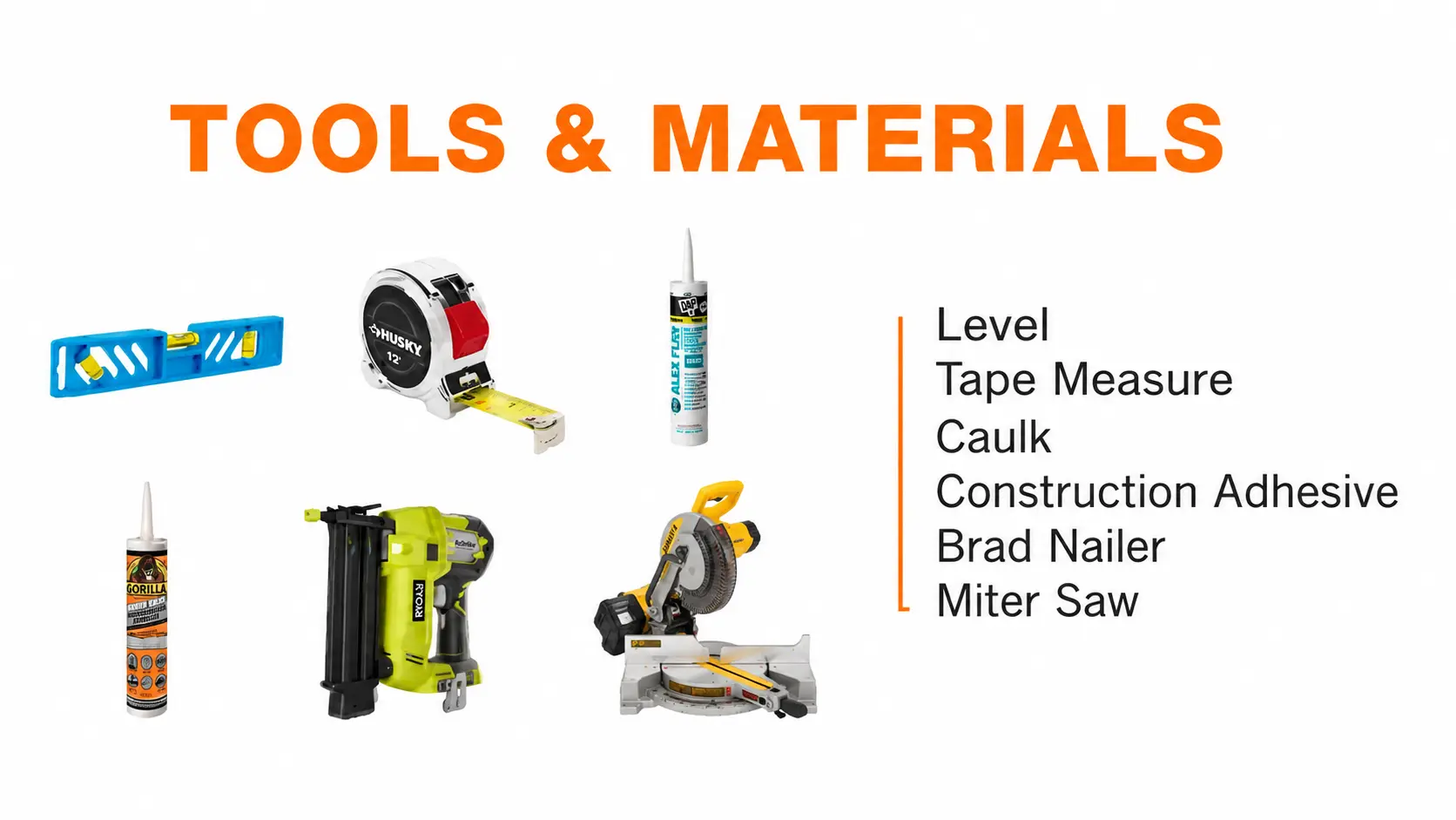 diy board and batten wall tools and materials
