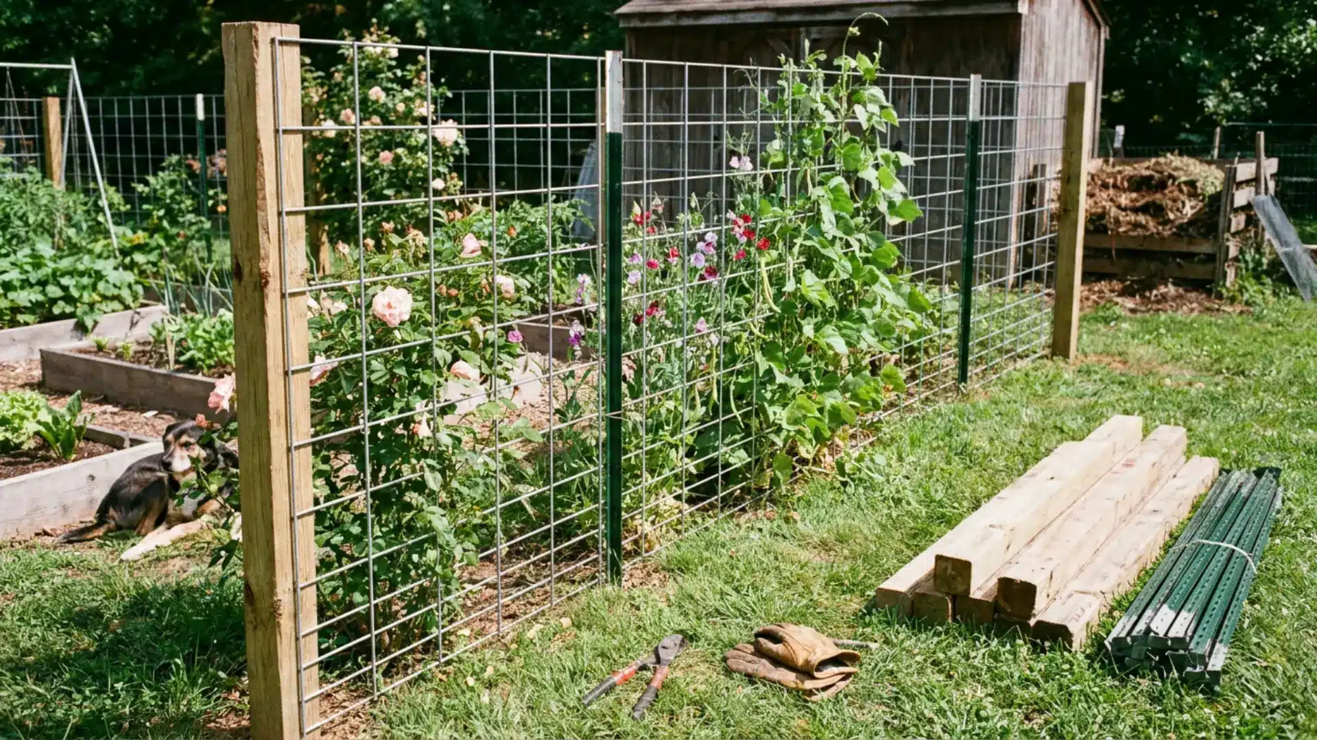 diy fence ideas cattle panel fence strong affordable fencing for gardens dogs and climbing plants with metal panels