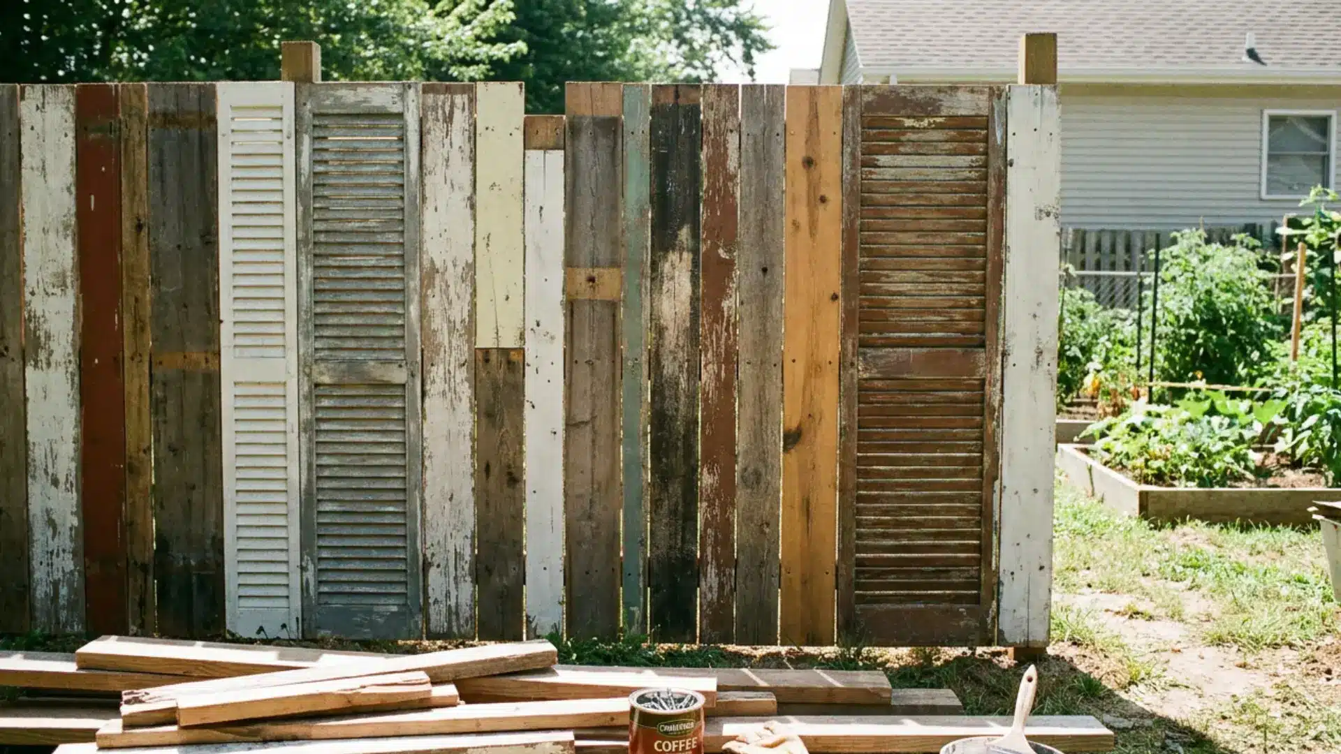 diy fence ideas reclaimed wood fence budget backyard fencing using salvaged wood boards for rustic privacy screens