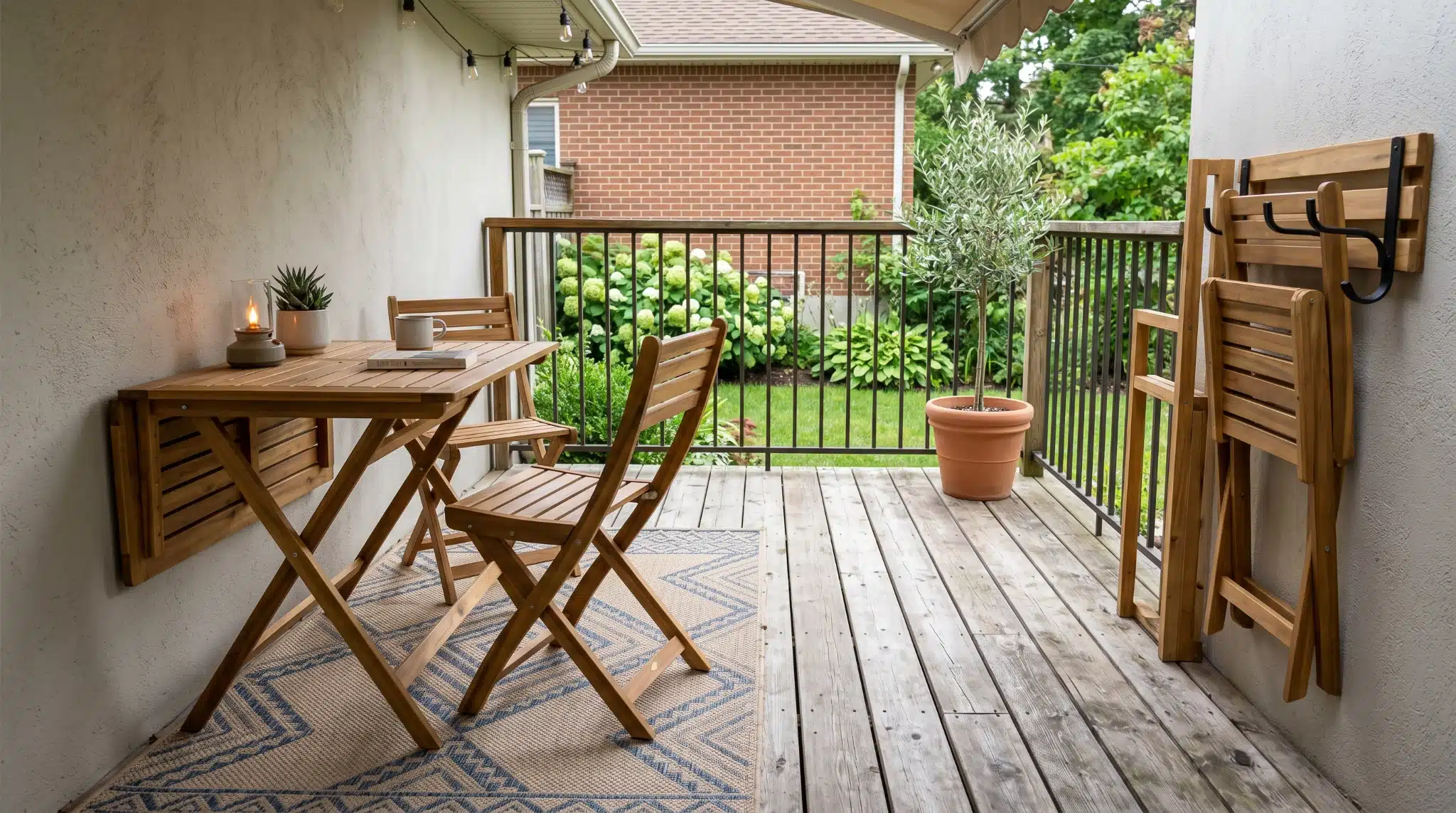 foldable small deck furniture
