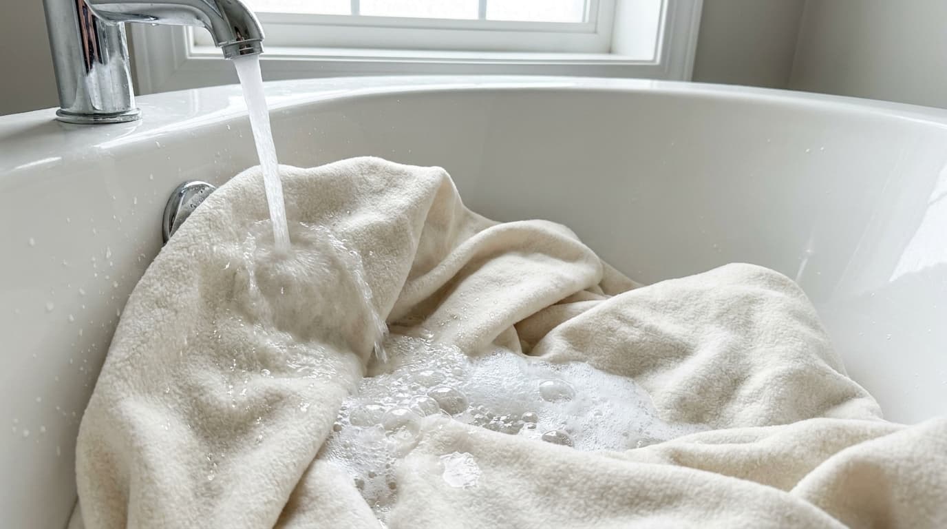 How To Hand Wash a Heated Blanket step five