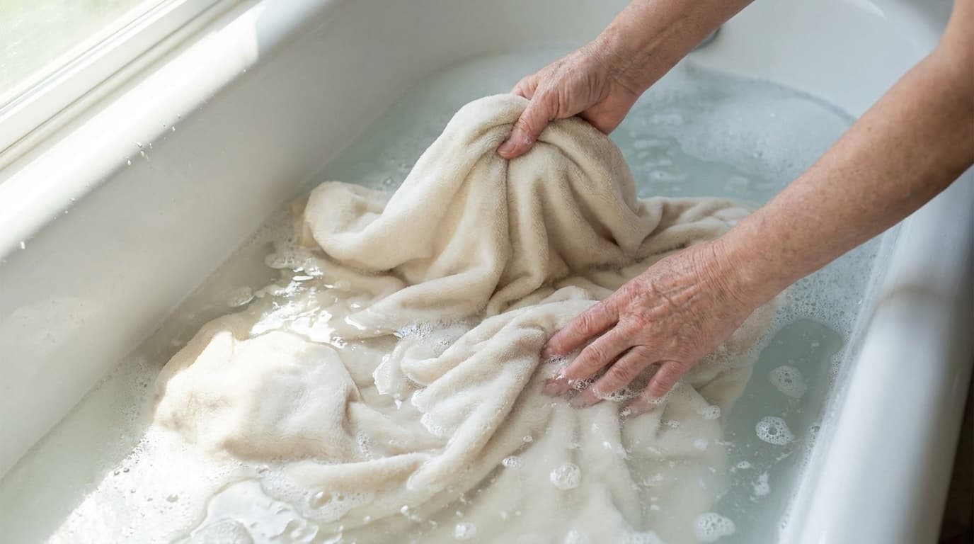 How To Hand Wash a Heated Blanket step four