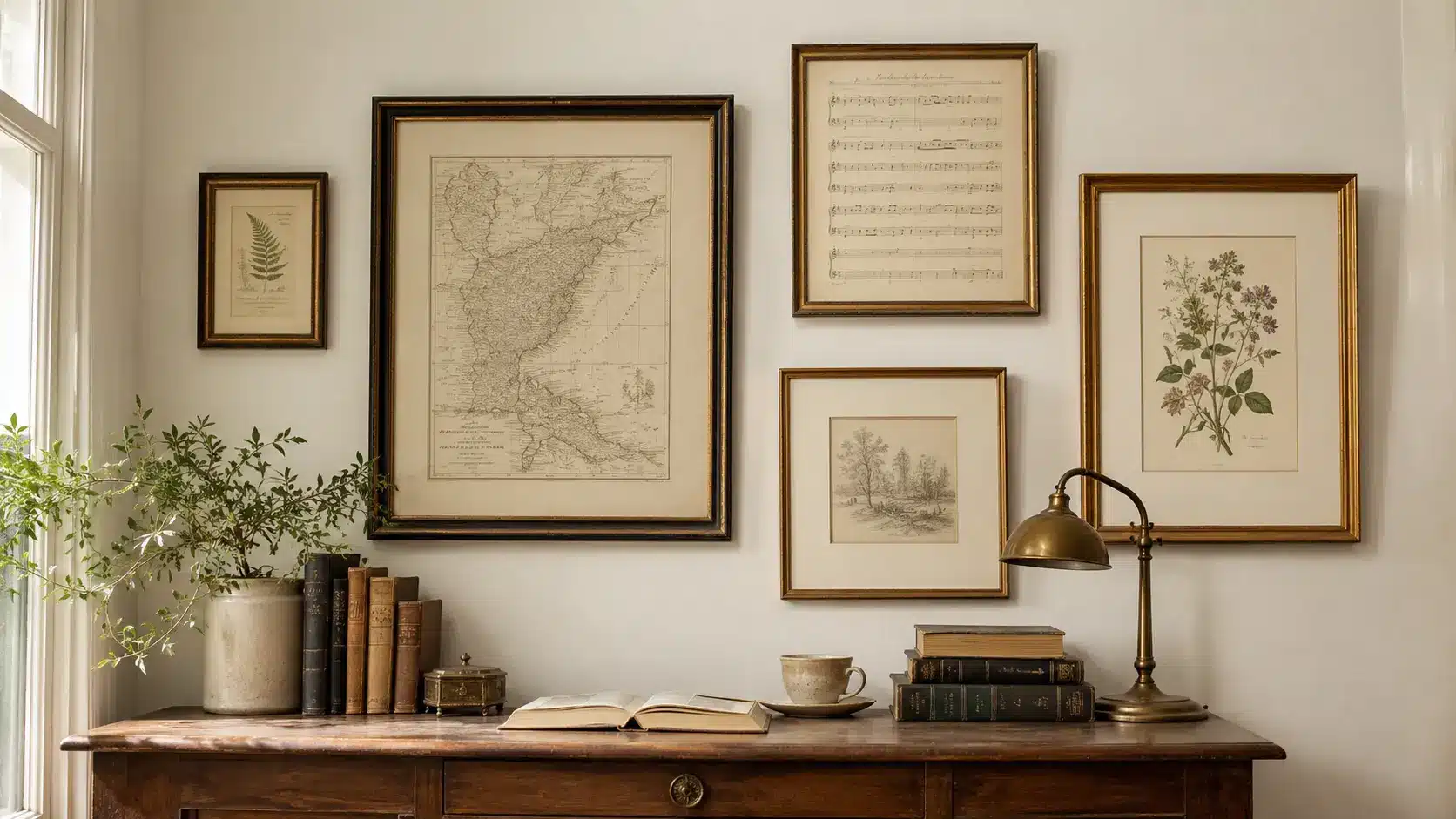 light academia framed wall art
