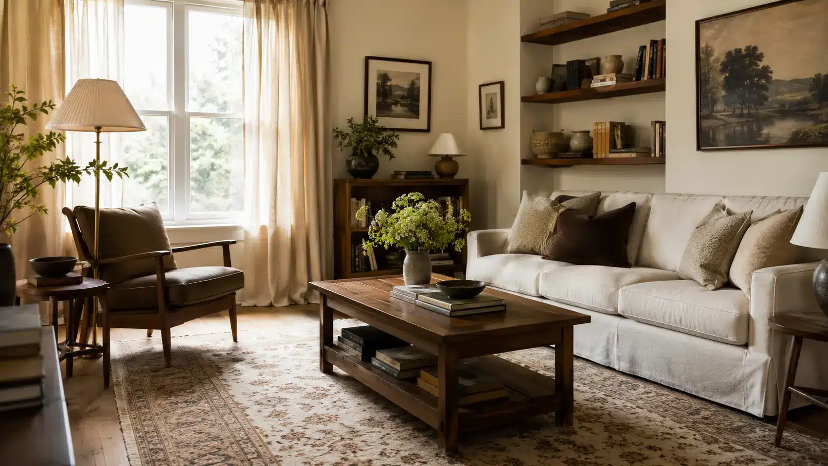 light academia living room