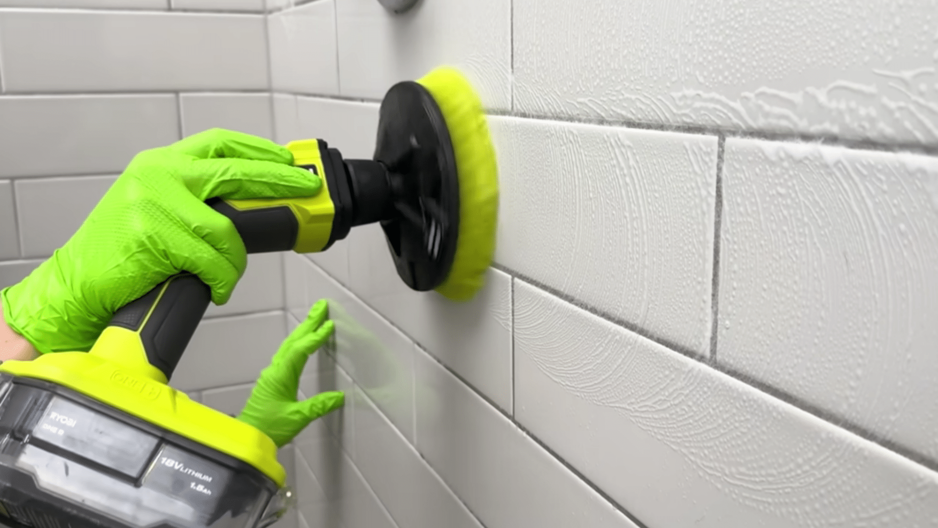 use warm water and mild soap gently scrub tiles and grout for regular upkeep