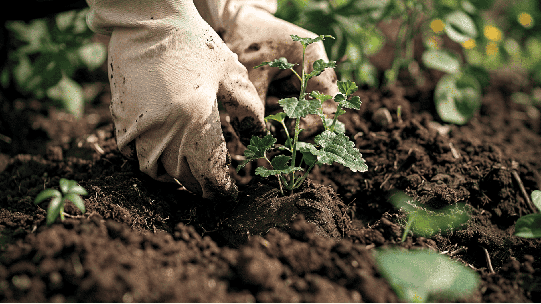 planting it deep in the moist soil