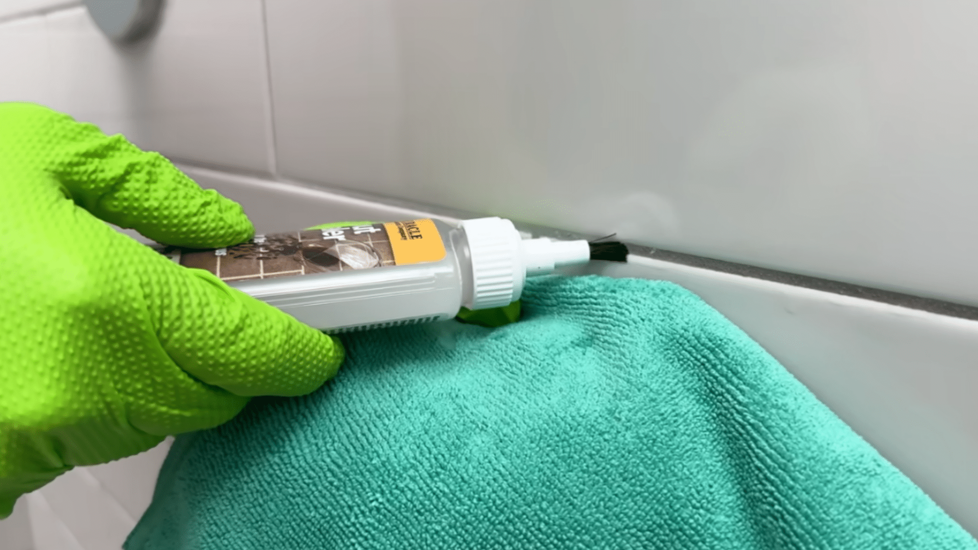 apply grout sealer after cleaning to protect from water dirt and mildew buildup