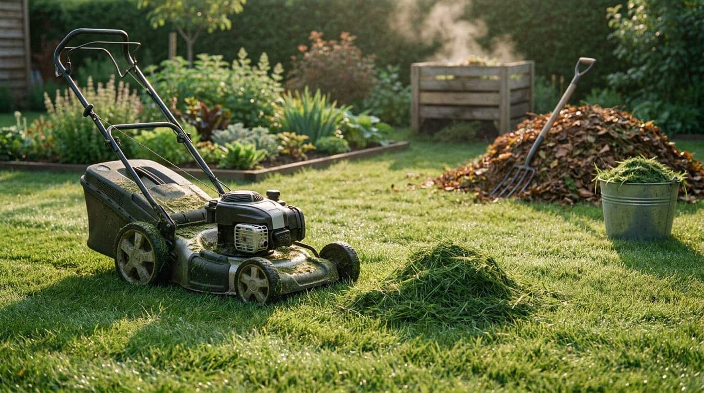 what to do with grass clippings feature image