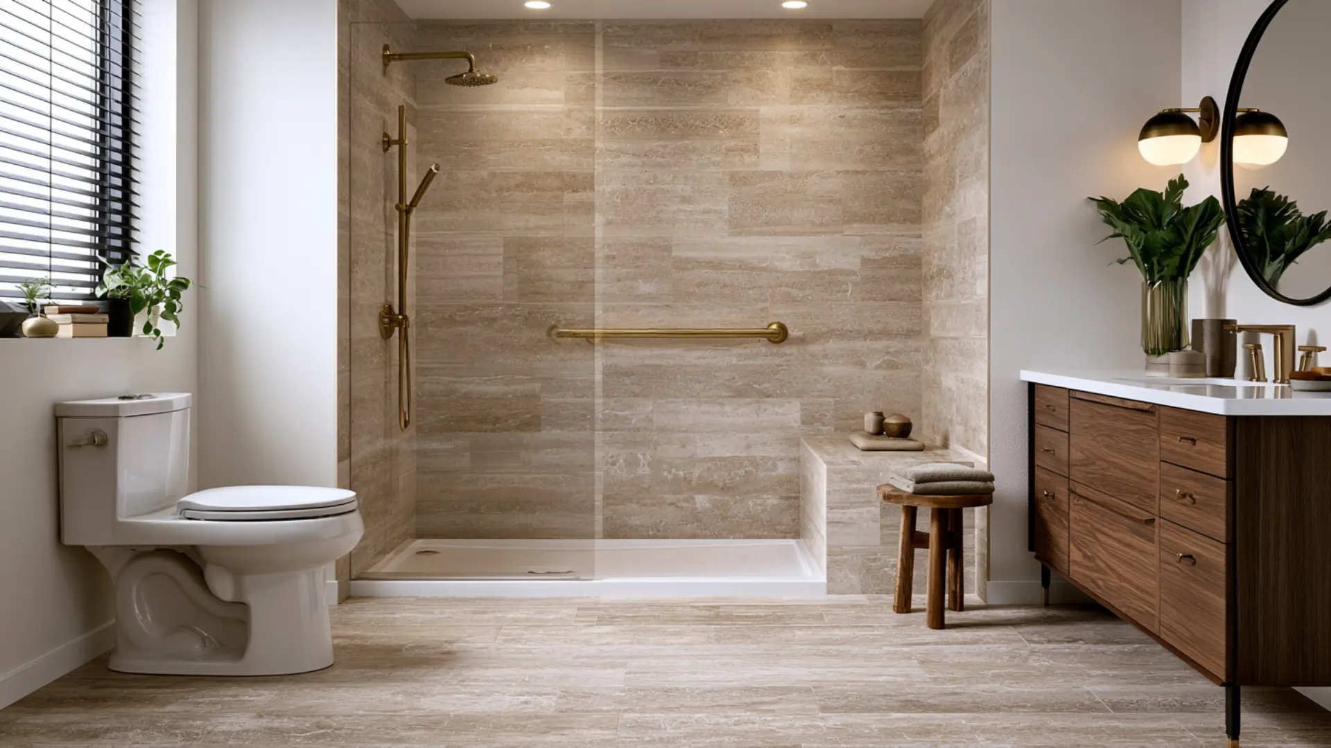 accessible walk in shower conversion with safety features and comfortable design