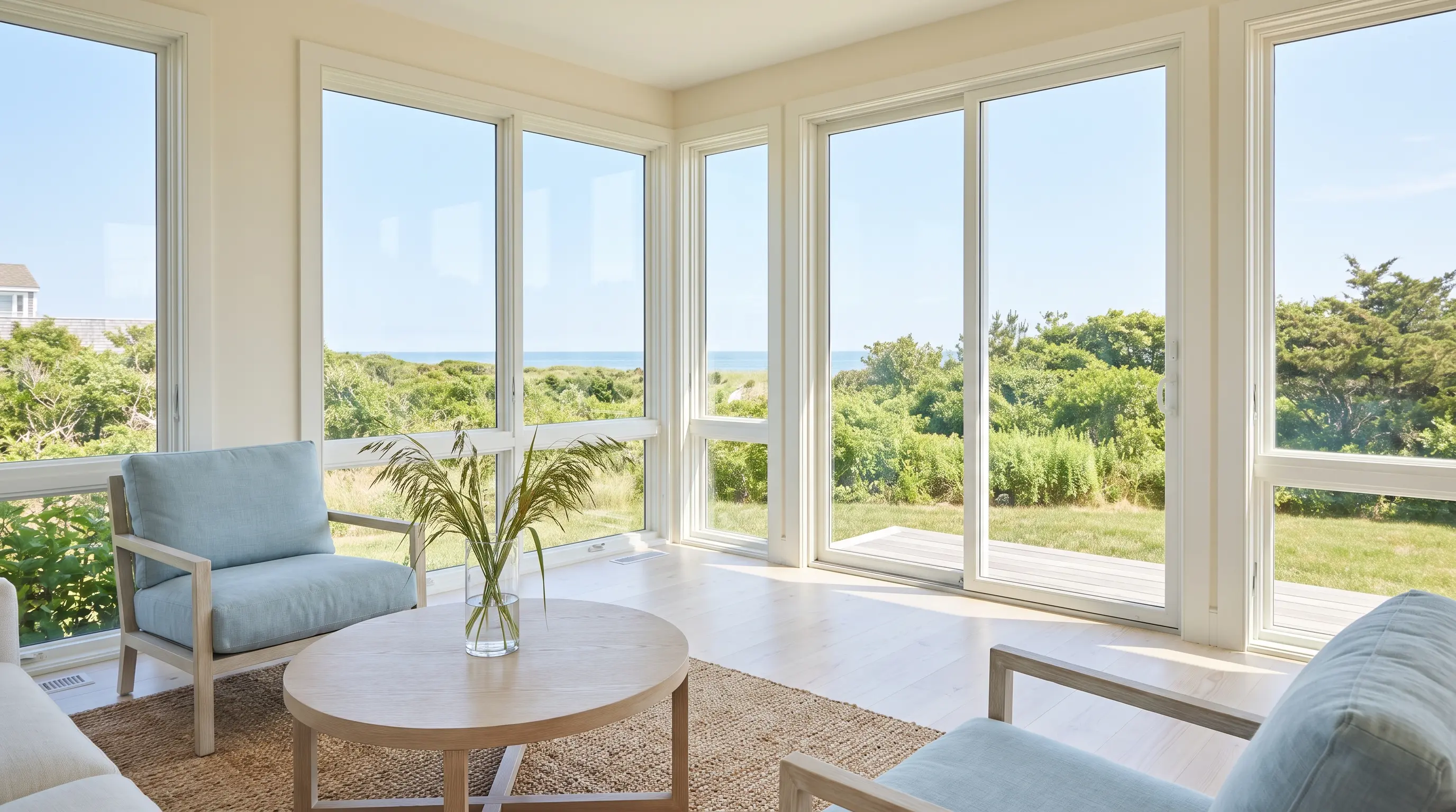 airy-coastal-look-with-slim-white-sunroom-frames