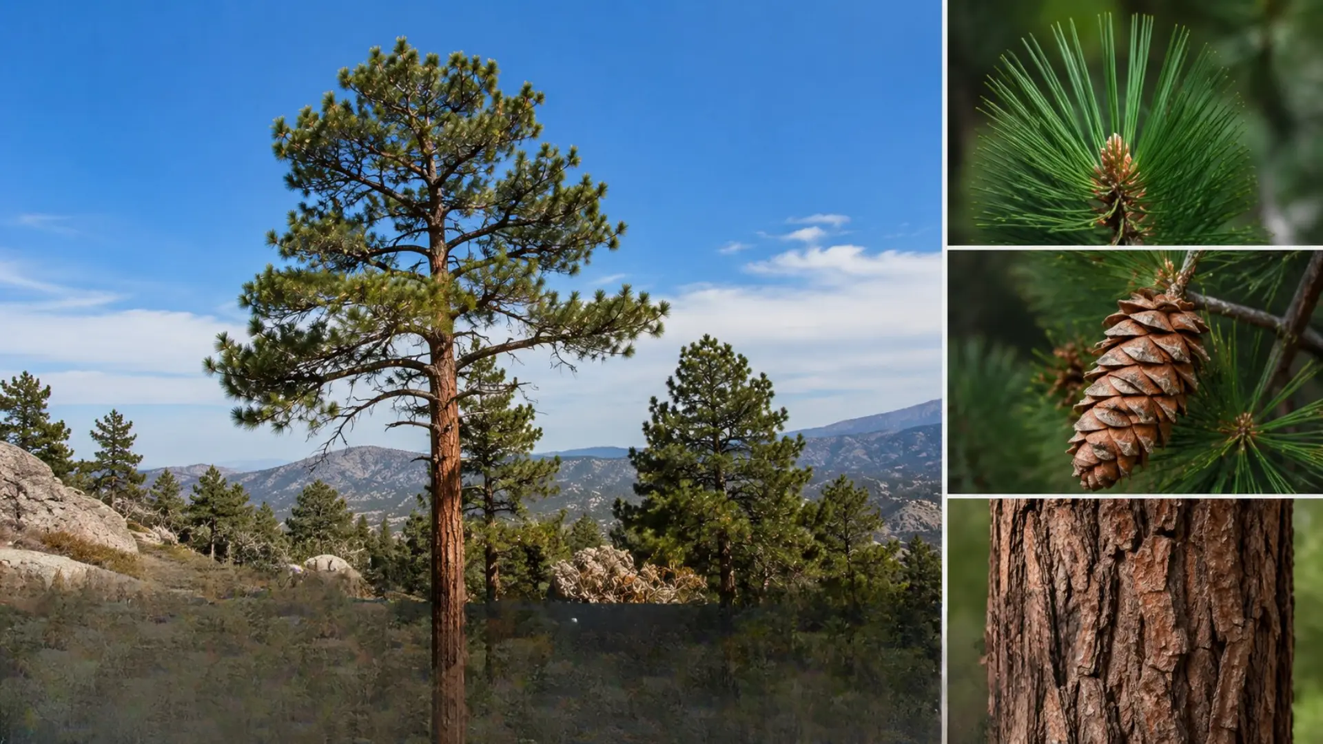 austrian pine with dense dark needles rugged bark and a rounded crown in windswept european landscapes