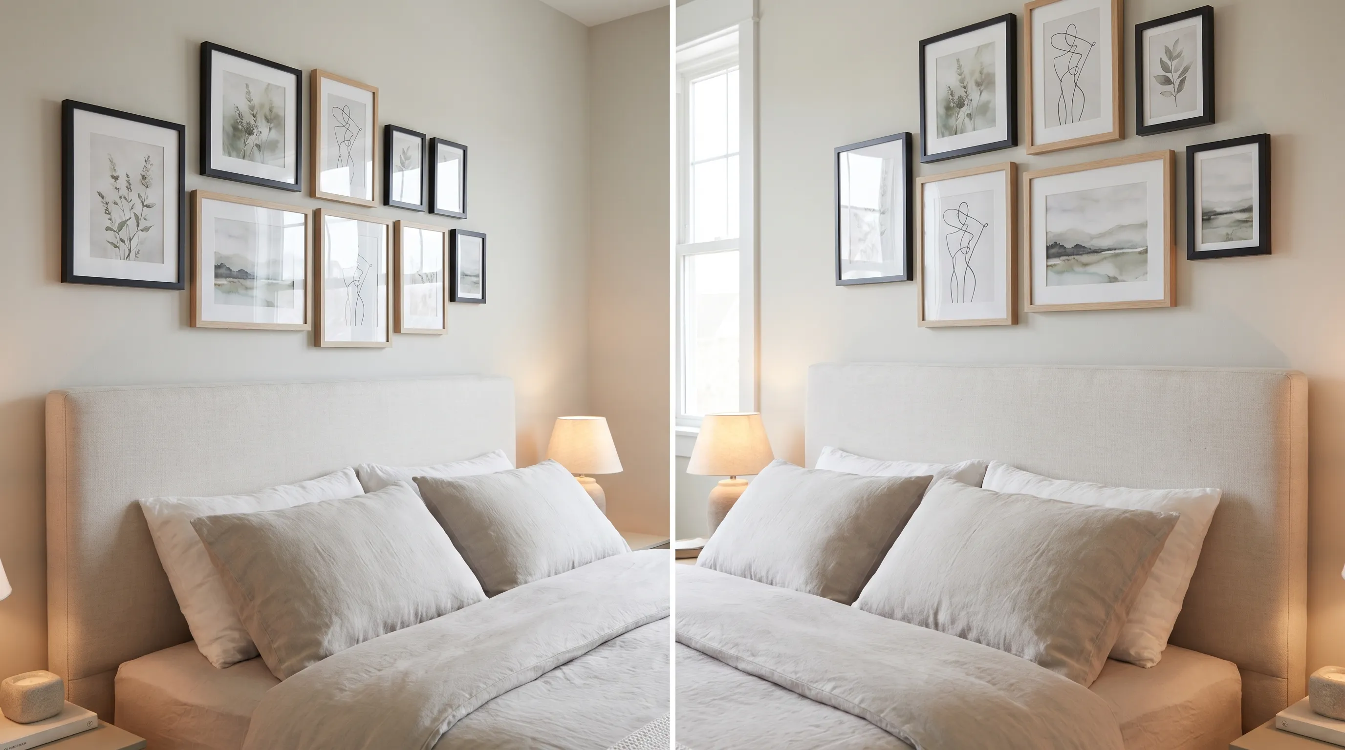 gallery-wall-above-a-headboard