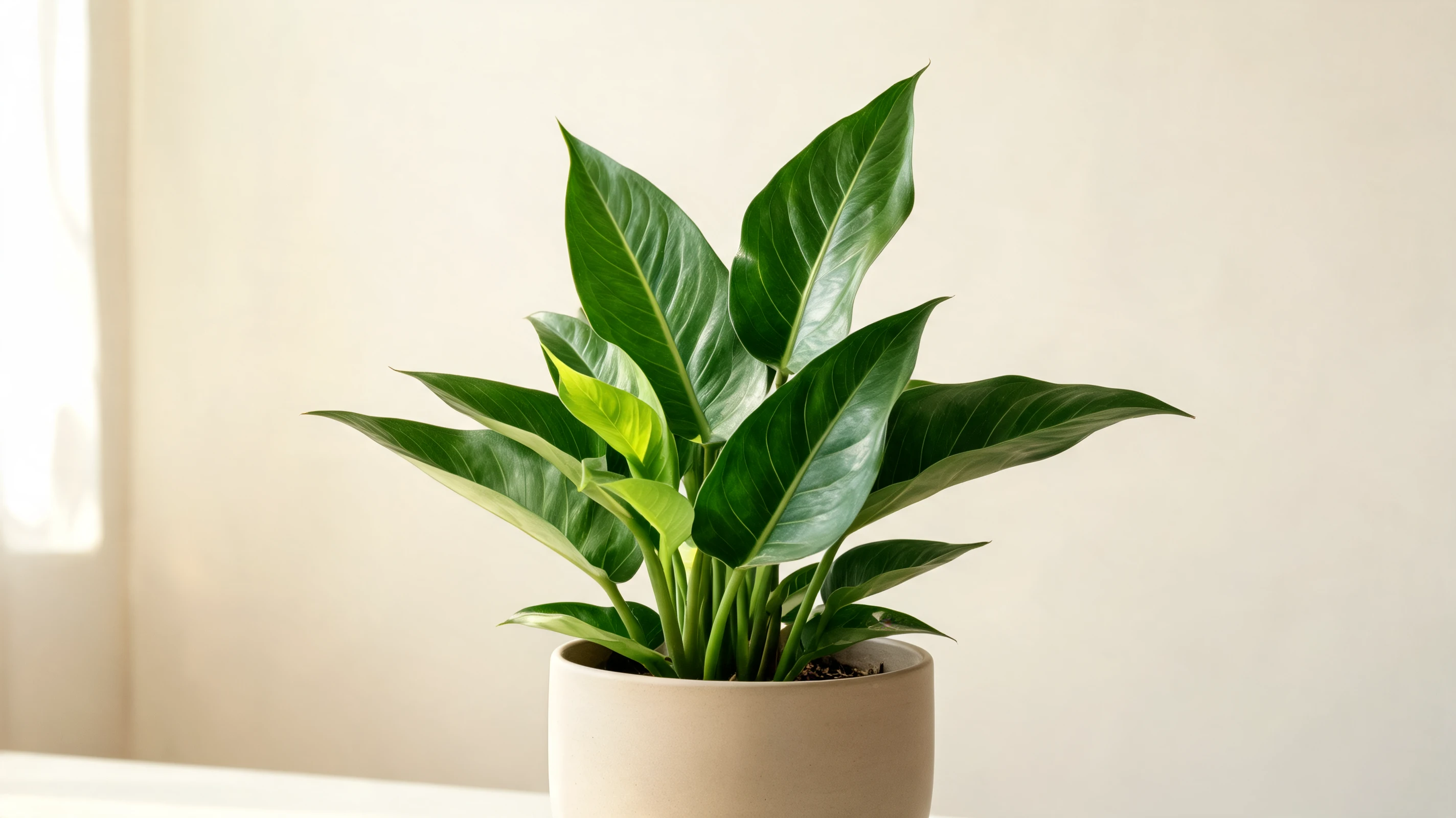 green princess philodendron with solid green arrow shaped leaves in a compact upright form