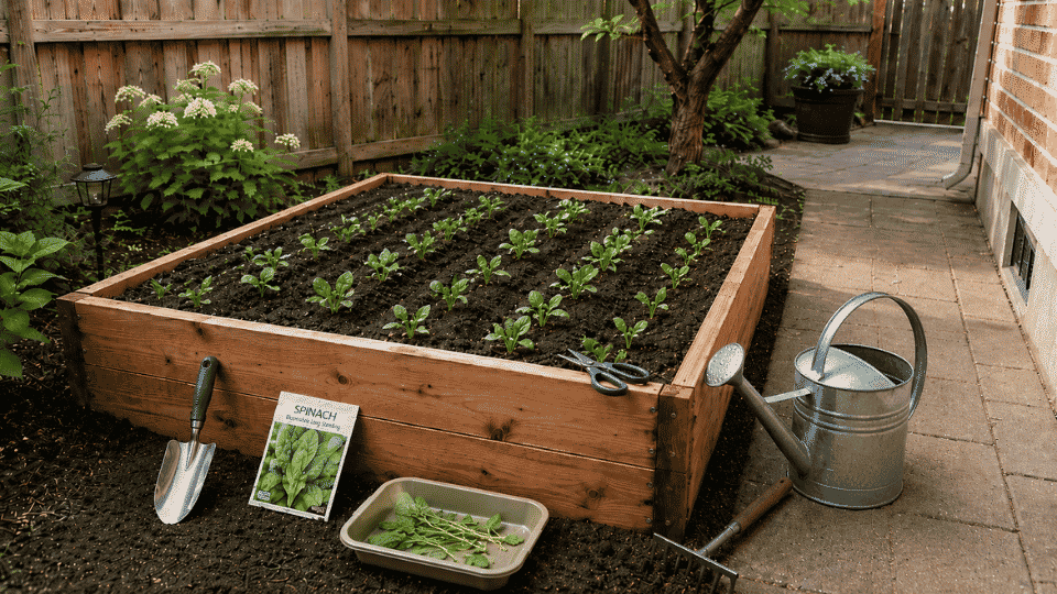 how to grow spinach in a home garden includes thinning seedlings for stronger leafy growth