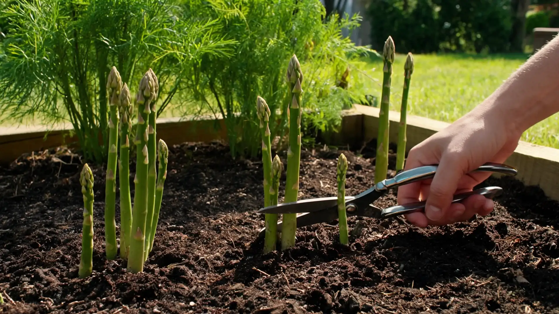 mature spears are lightly harvested while fern growth remains to support stronger future spring yields