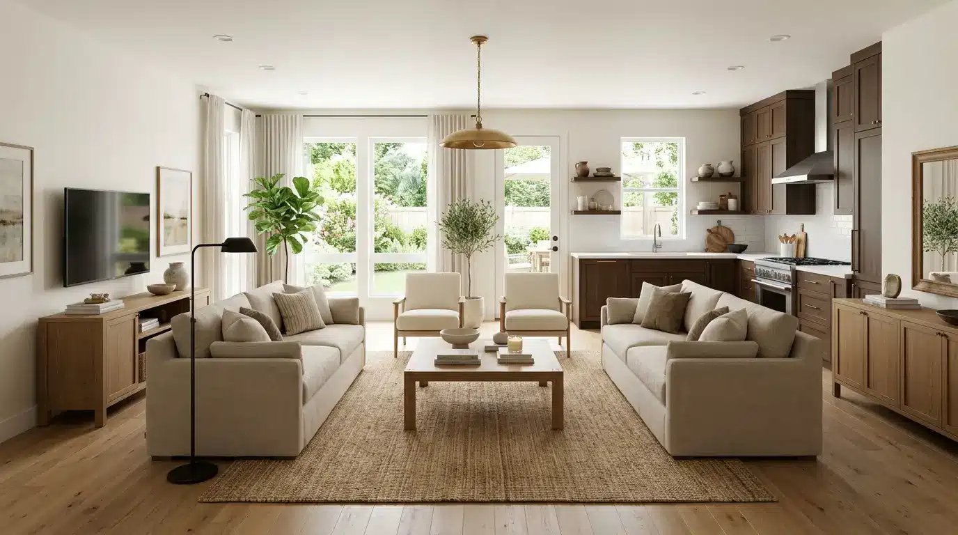 l shaped kitchen room