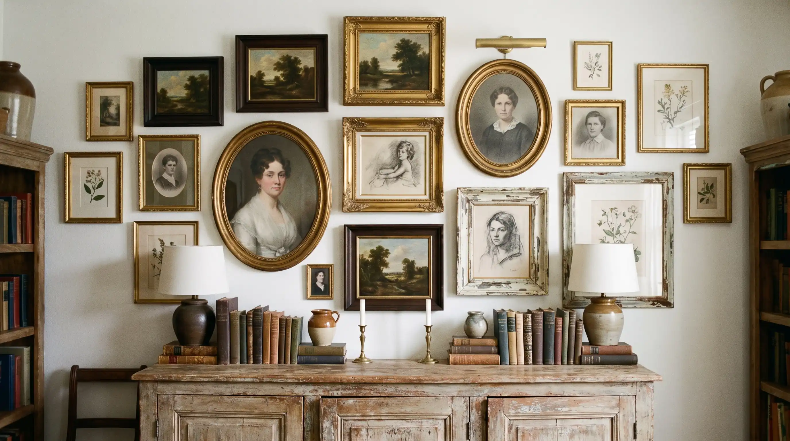 mixed-vintage-frame-wall