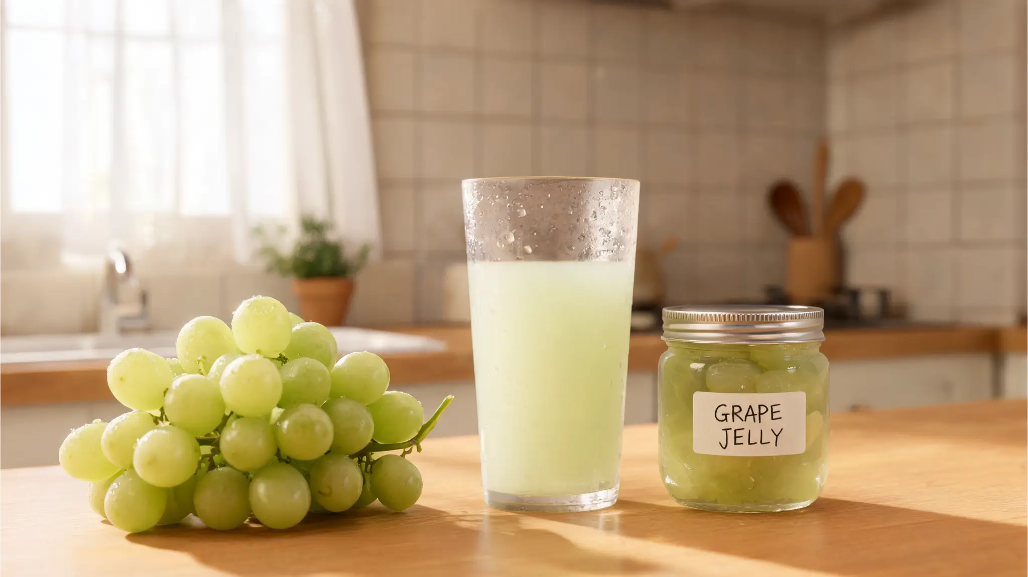 niagara grapes with white grape juice and light grape jelly