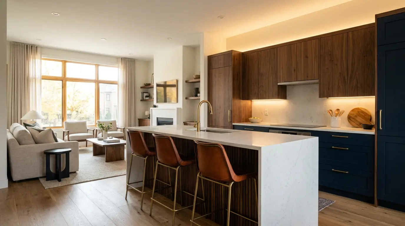 peninsula with bar seating