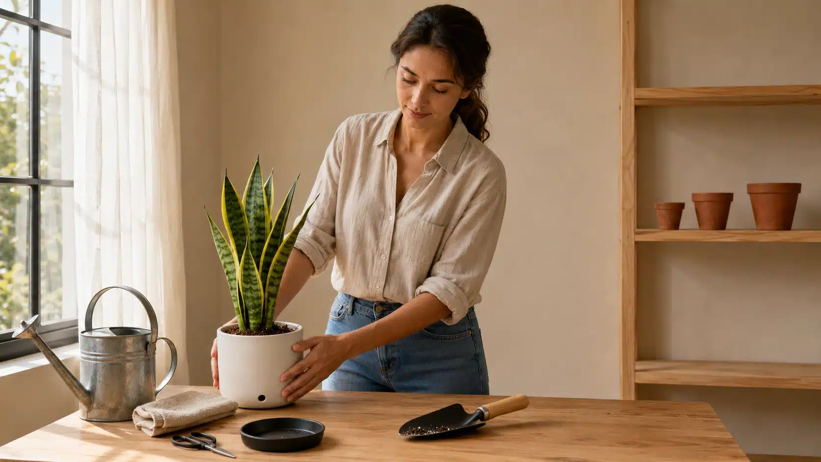 position-snake-plant-near-light