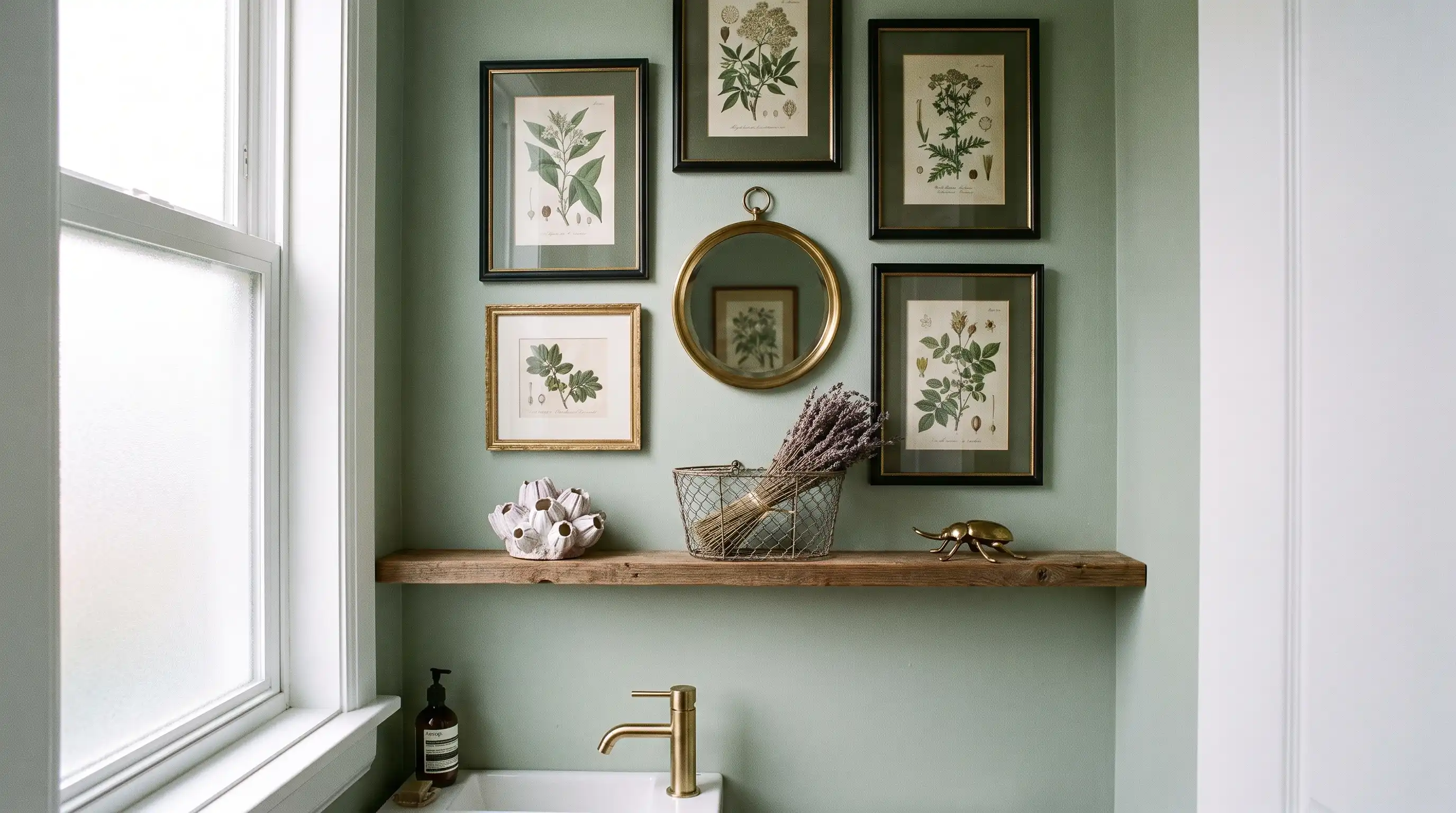 small-bathroom-gallery-wall