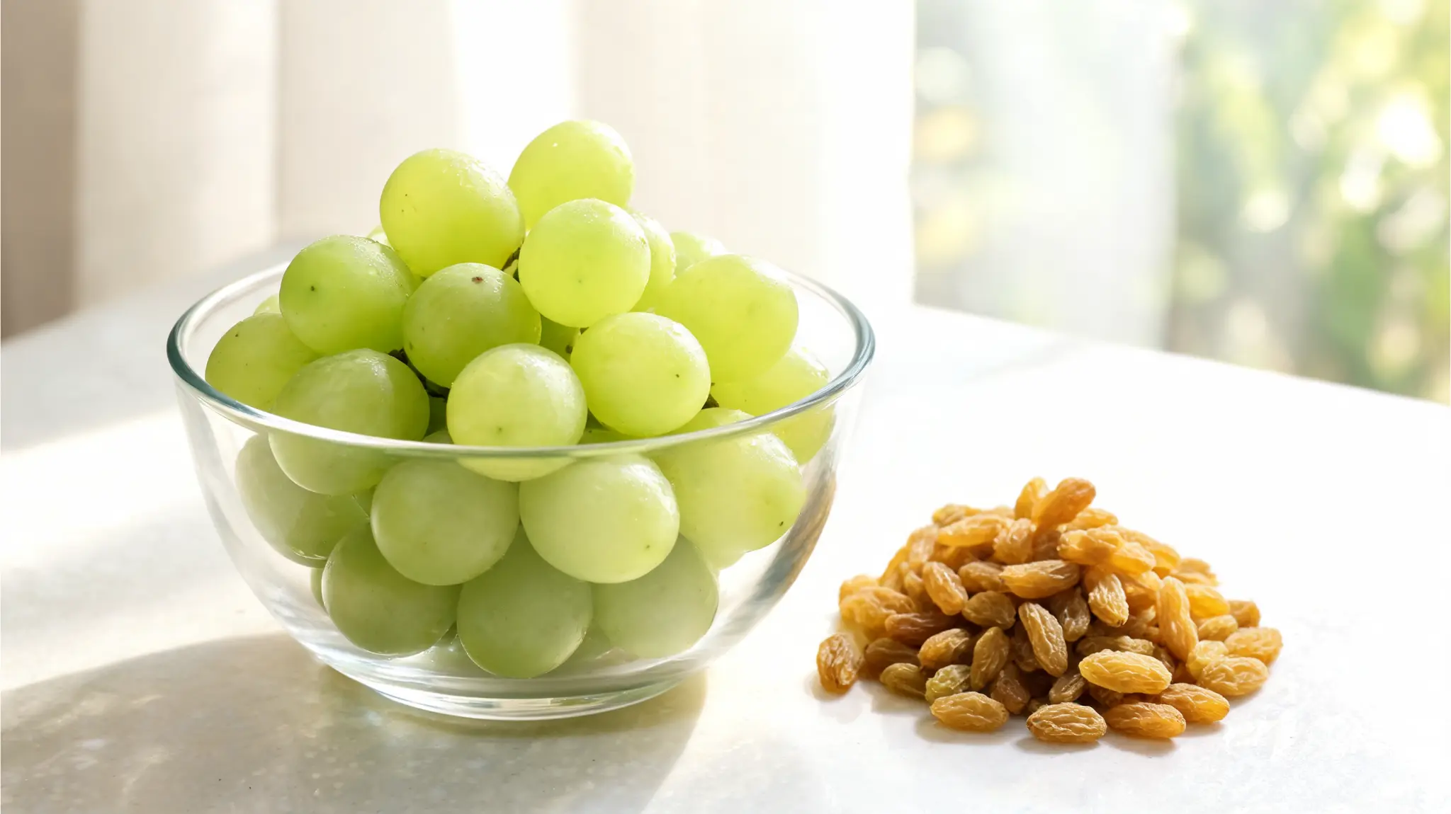 thompson seedless grapes with golden raisins