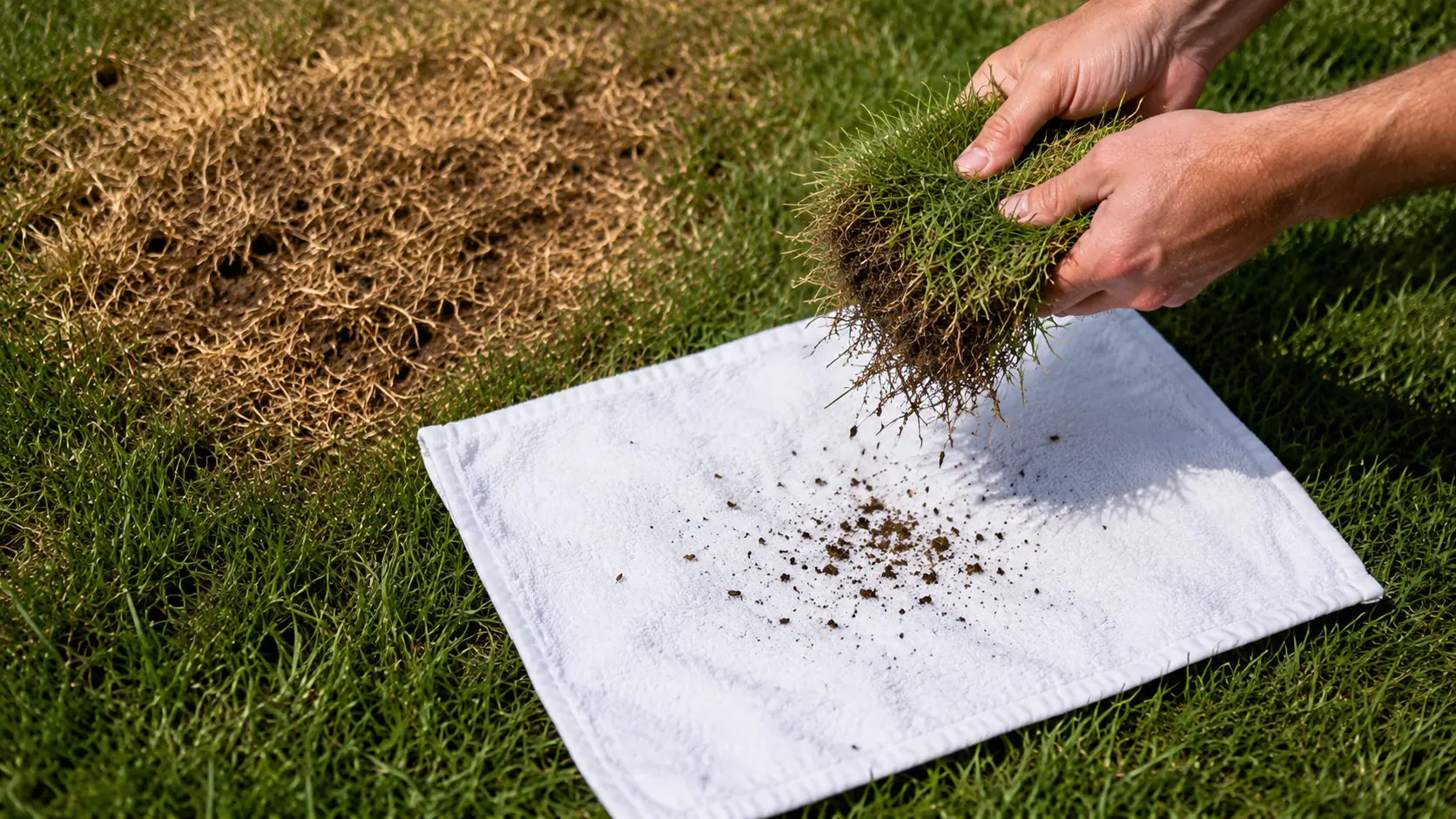 white sheet or cloth test is something you to test out bugs in the backyard